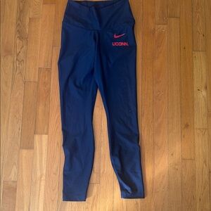 Nike UConn Blue Leggings with Red Logo